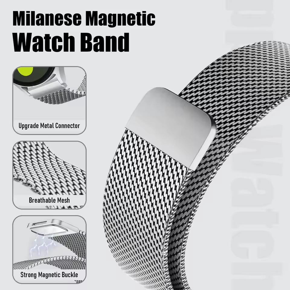 18/20/22mm Steel Mesh Milanese - Milanese Loop Magnetic recension och pris