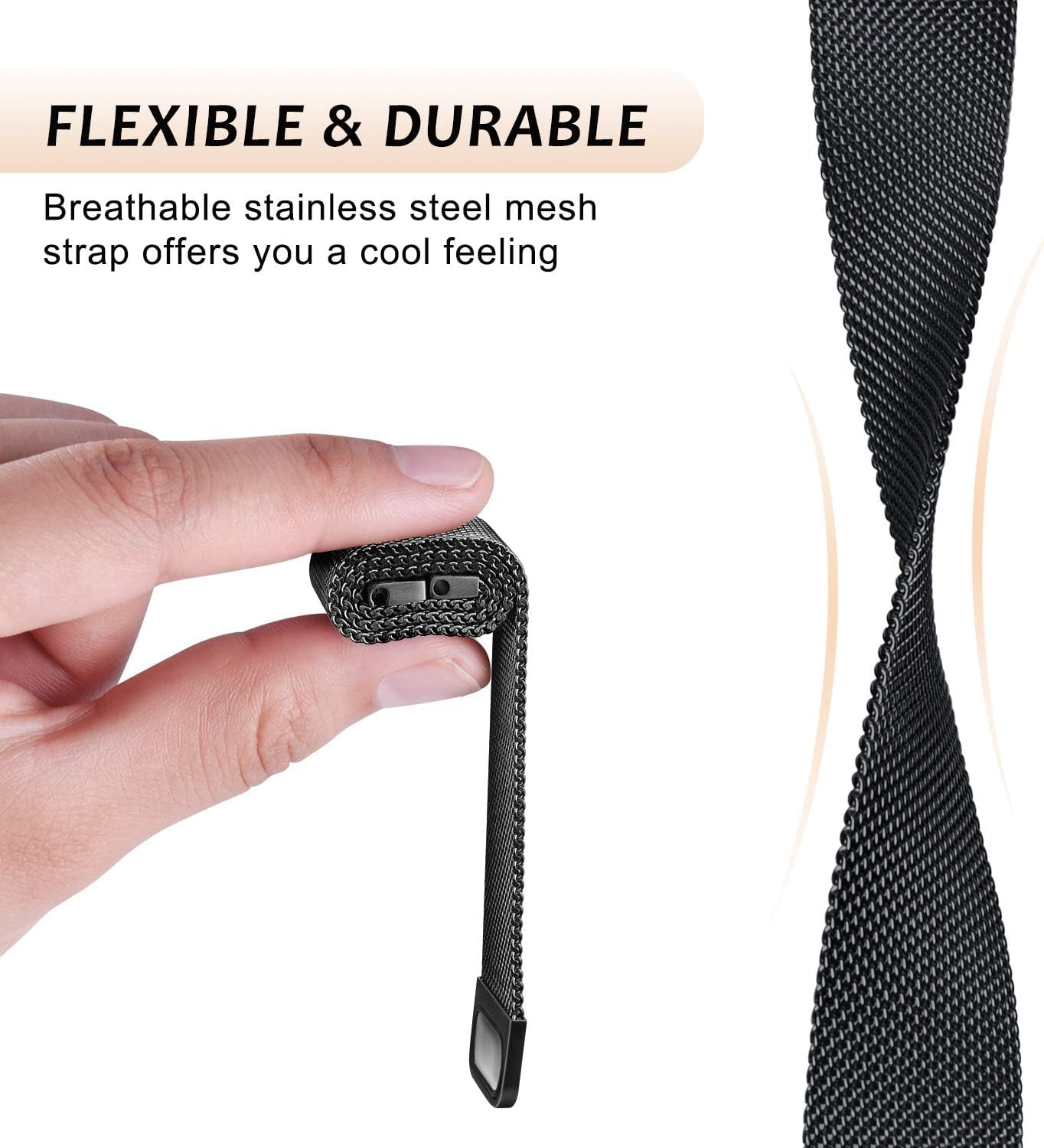 14mm Milanese Loop For Garmin  - Milanese Loop Magnetic recension och pris