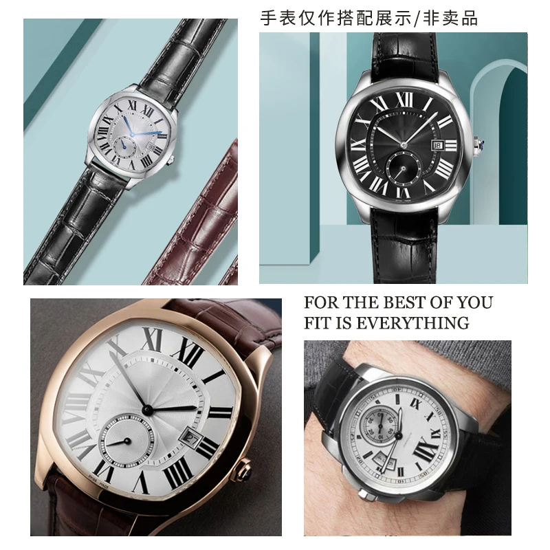 Watchband Genuine Leather Watc - Cartier Watch Tank recension och pris